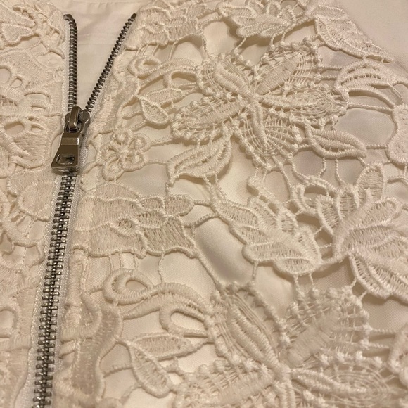 Joe’s Collection Ivory Bomber Jacket Size Small JJ Celeste Prestine - Picture 4 of 8